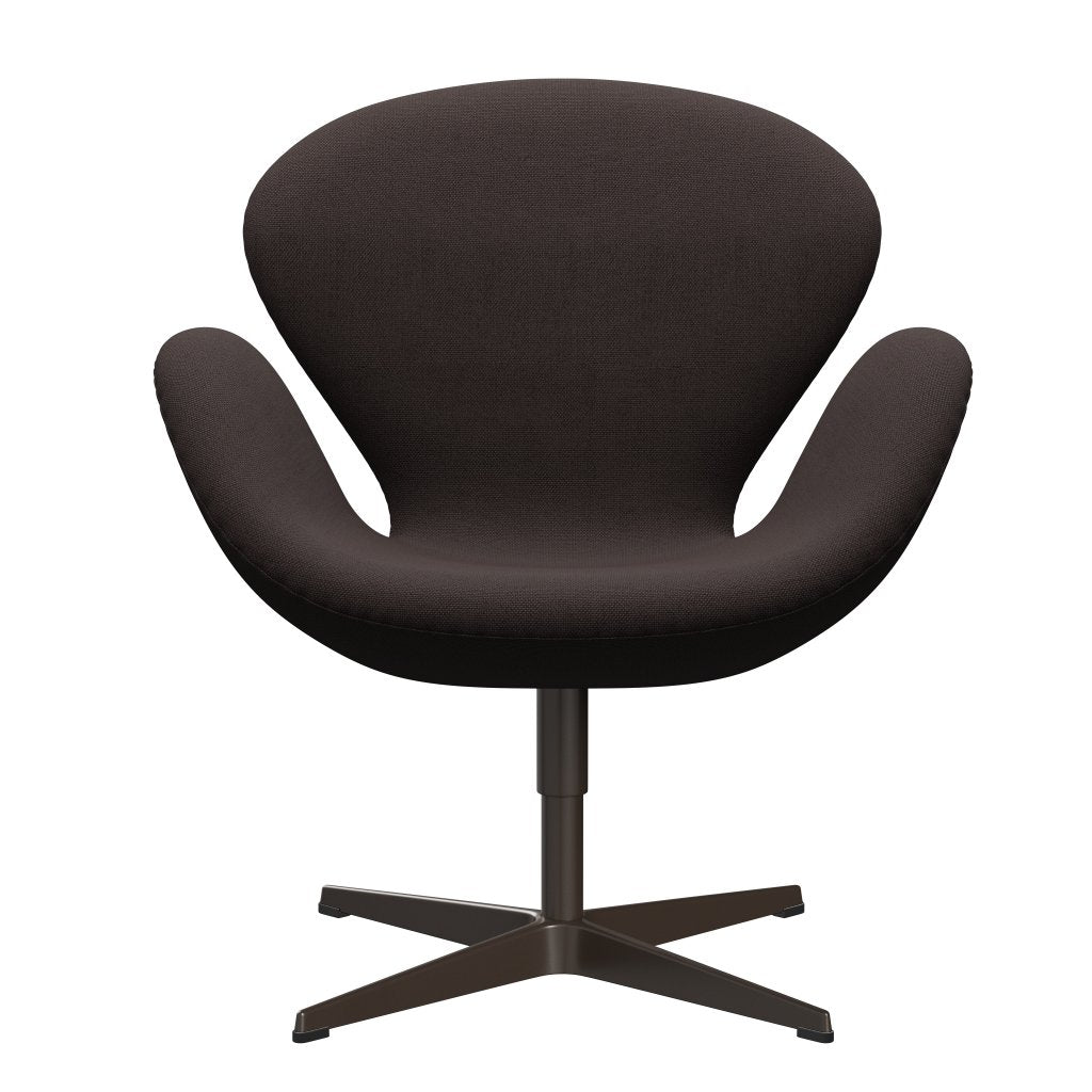 Fritz Hansen Svanenstol, Brown Bronze/Steelcut Dark Earth Brown