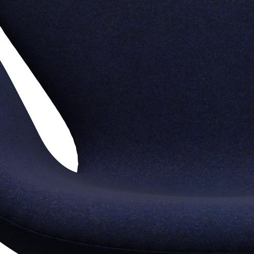 Fritz Hansen Svanenstol, Satinpoleret Aluminium/Divina Md Midnight Blue