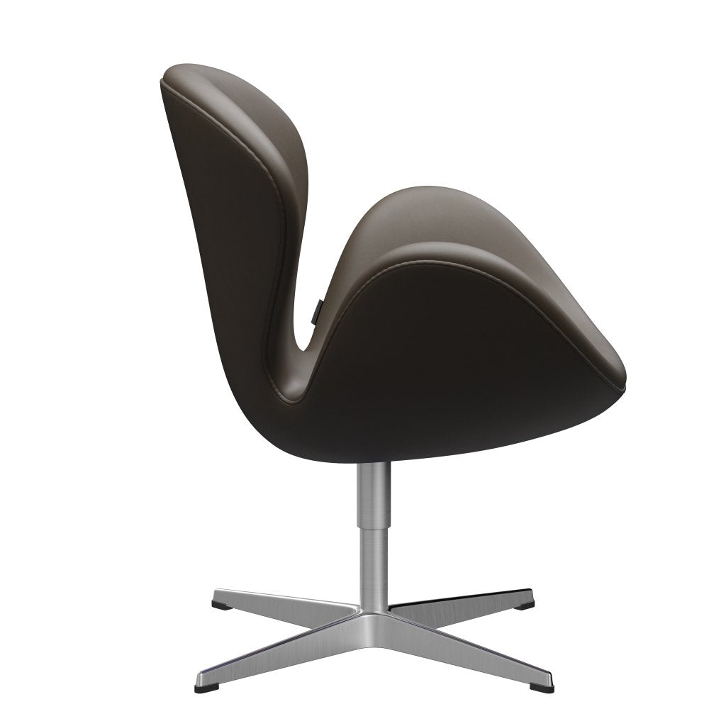 Fritz Hansen Svanenstol, Satinpoleret Aluminium/Essential Stone