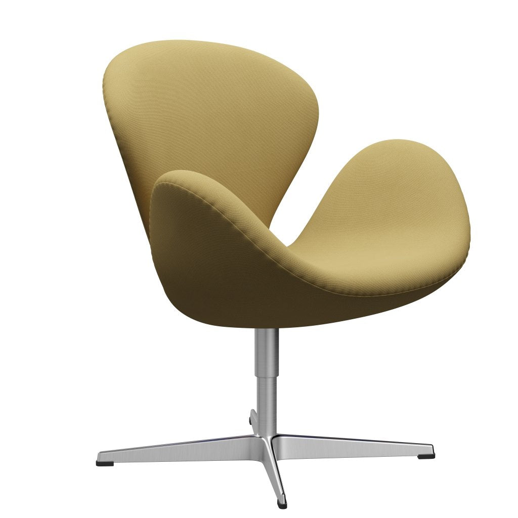 Fritz Hansen Svanenstol, Satinpoleret Aluminium/Fame Beige (62068)