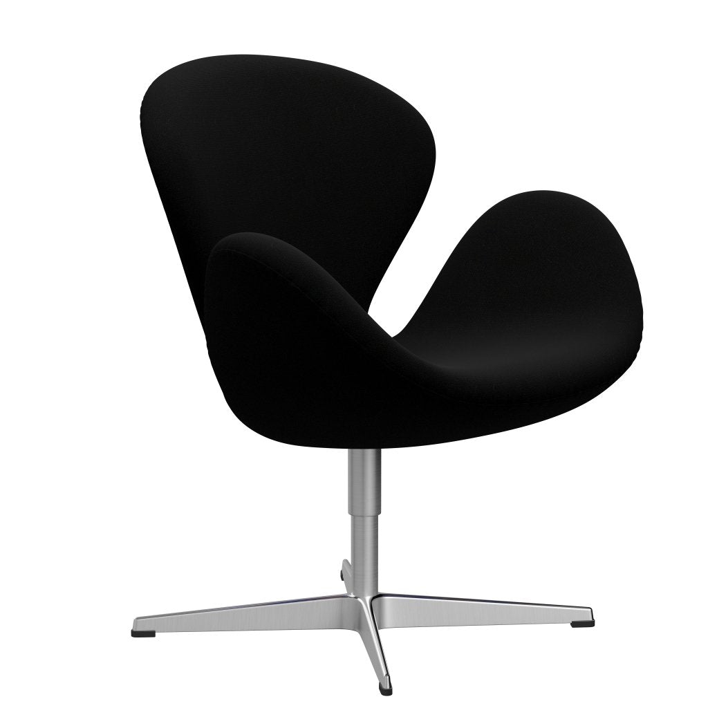 Fritz Hansen Svanenstol, Satinpoleret Aluminium/Hallingdal Sort