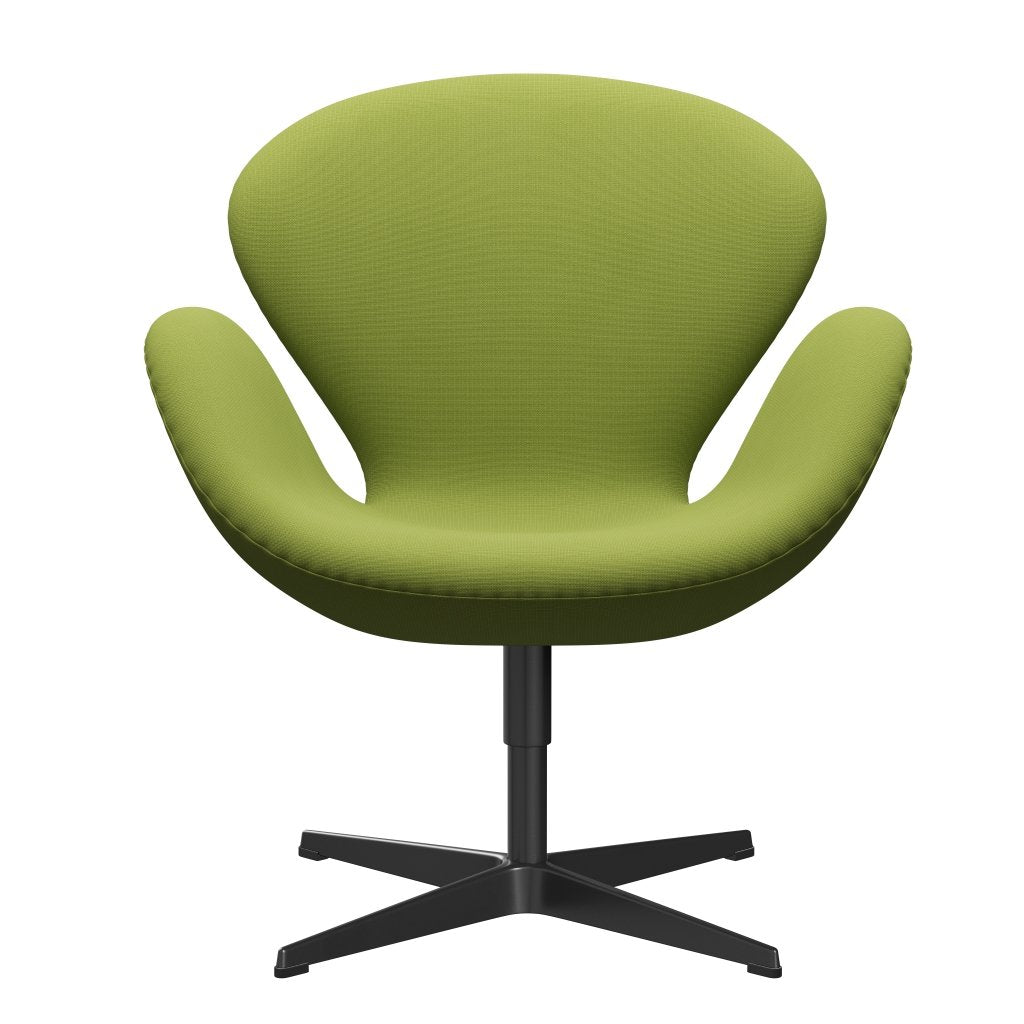 Fritz Hansen Svanenstol, Sortlakeret/Fame Light Grass Green