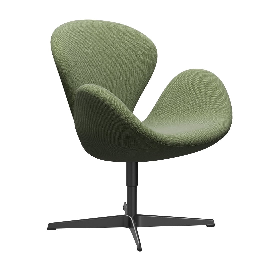 Fritz Hansen Svanenstol, Sortlakeret/Rime Green/White