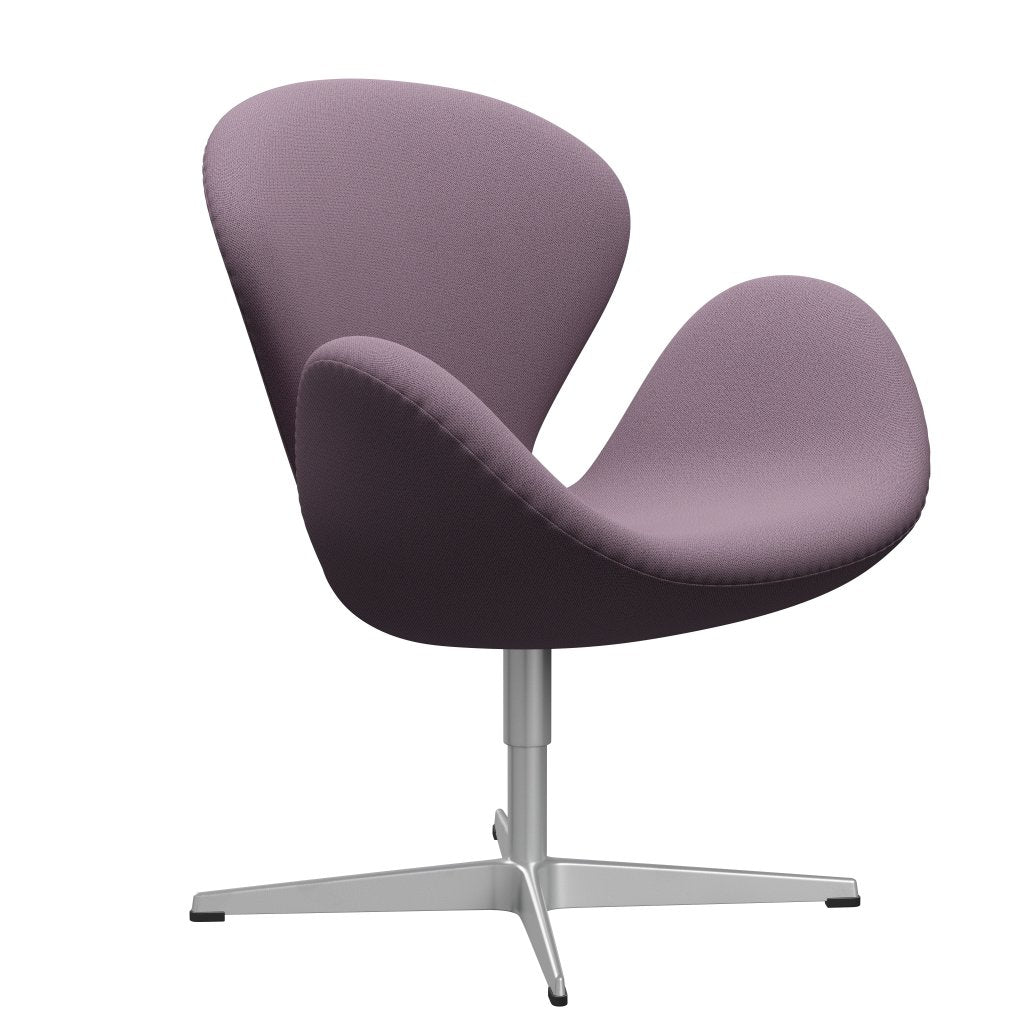 Fritz Hansen Svanenstol, Silver Grey/Capture Purple/Brown