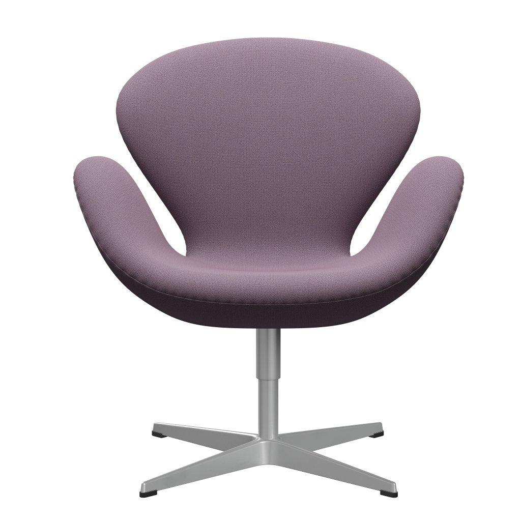 Fritz Hansen Svanenstol, Silver Grey/Capture Purple/Brown