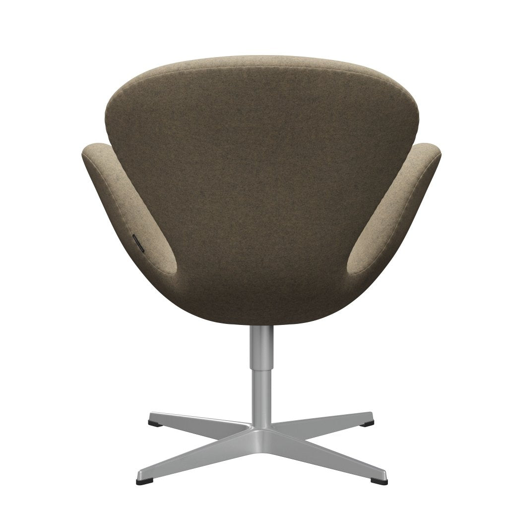 Fritz Hansen Svanenstol, Silver Grey/Divina Melange Grey Sand