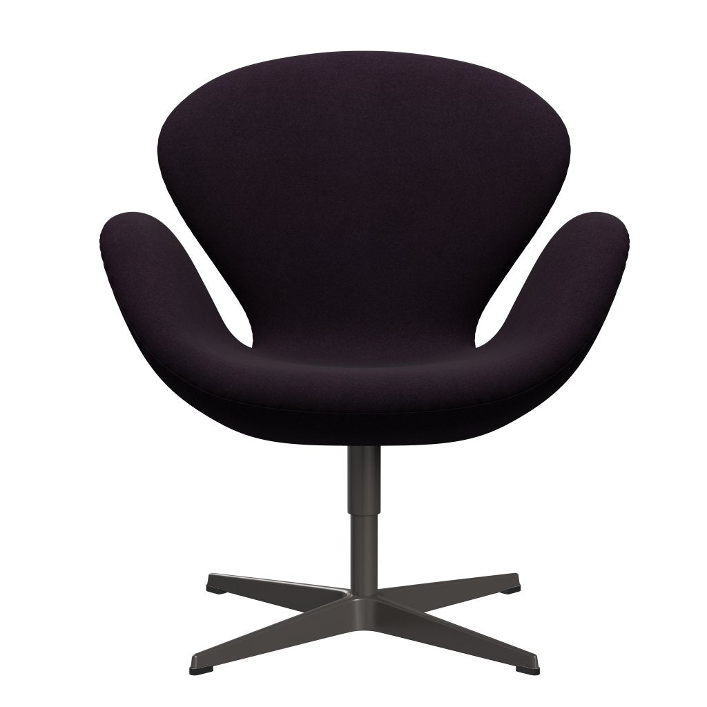 Fritz Hansen Svanenstol, Warm Graphite/Divina Aubergine (376)