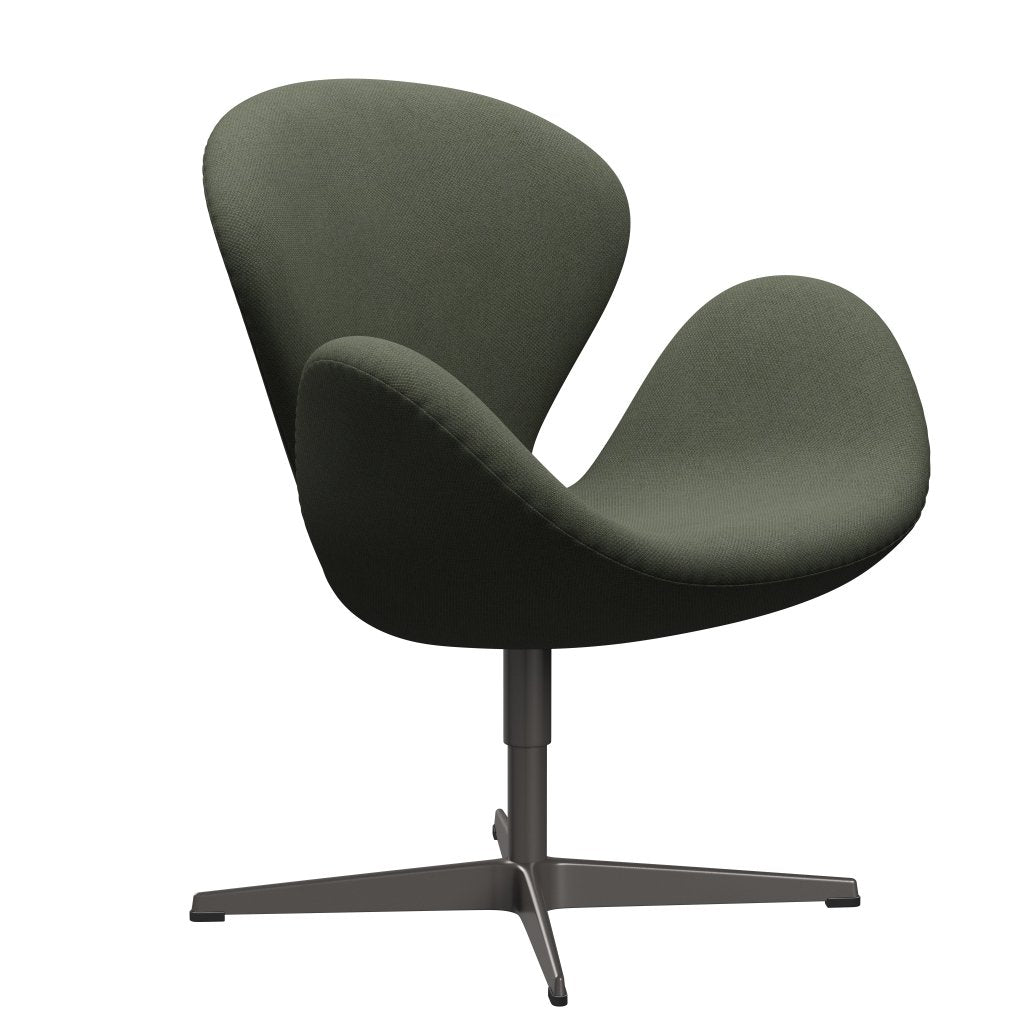 Fritz Hansen Svanenstol, Warm Graphite/Fiord Olive Green/Mid Green