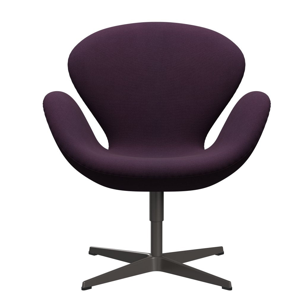 Fritz Hansen Svanenstol, Warm Graphite/Steelcut Medium Purple