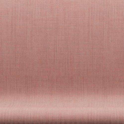 Fritz Hansen Svanesofa 2-Personers, Satinpoleret Aluminium/Canvas Pale Pink