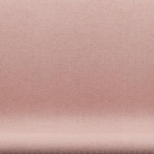 Fritz Hansen Svanesofa 2-Personers, Satinpoleret Aluminium/Divina Md Pale Pink
