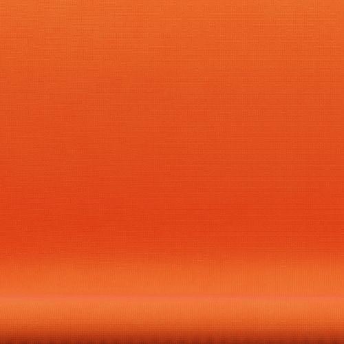 Fritz Hansen Svanesofa 2-Personers, Satinpoleret Aluminium/Fame Orange (63016)