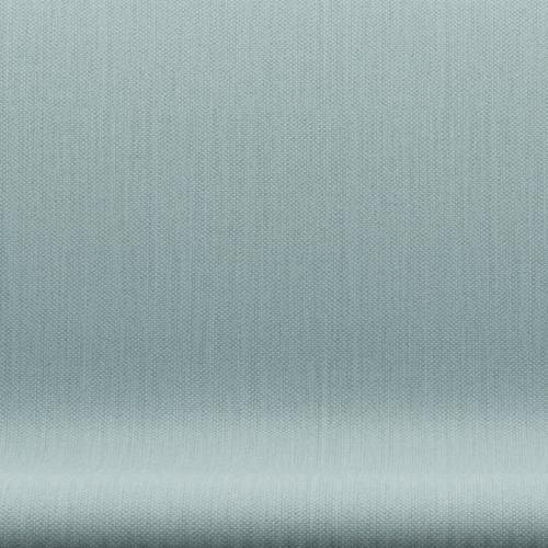 Fritz Hansen Svanesofa 2-Personers, Satinpoleret Aluminium/Fiord Light Blue/Stone