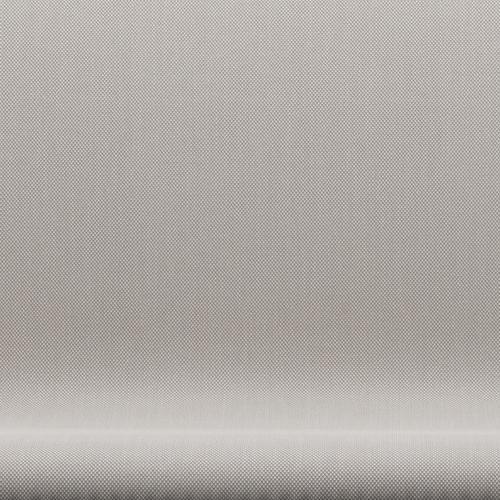 Fritz Hansen Svanesofa 2-Personers, Satinpoleret Aluminium/Steelcut Trio White & Grey