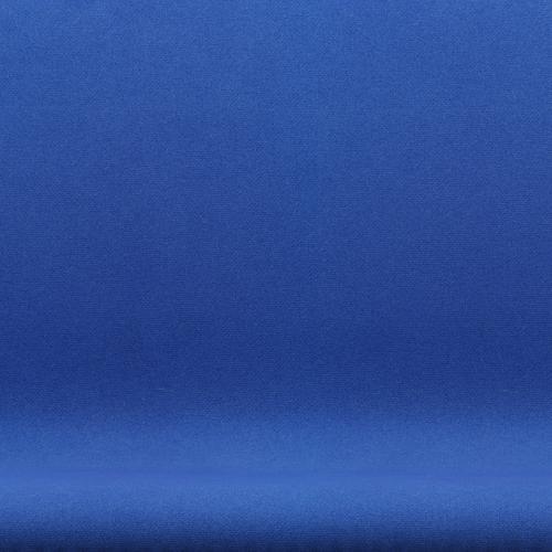 Fritz Hansen Svanesofa 2-Personers, Satinpoleret Aluminium/Tonus Lavender Blue