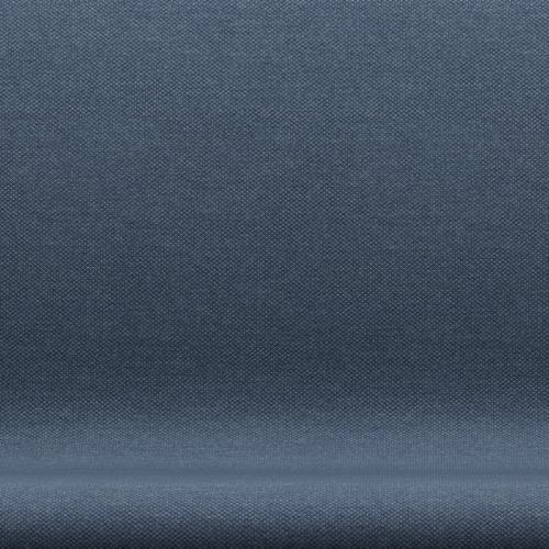Fritz Hansen Svanesofa 2-Personers, Sortlakeret/Fiord Dark Blue/Grey