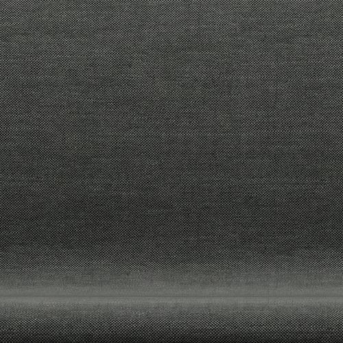 Fritz Hansen Svanesofa 2-Personers, Sortlakeret/Sunniva Light Grey/Dark Grey