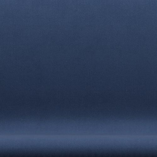 Fritz Hansen Svanesofa 2-Personers, Silver Grey/Fiord Mid Blue/Mid Blue