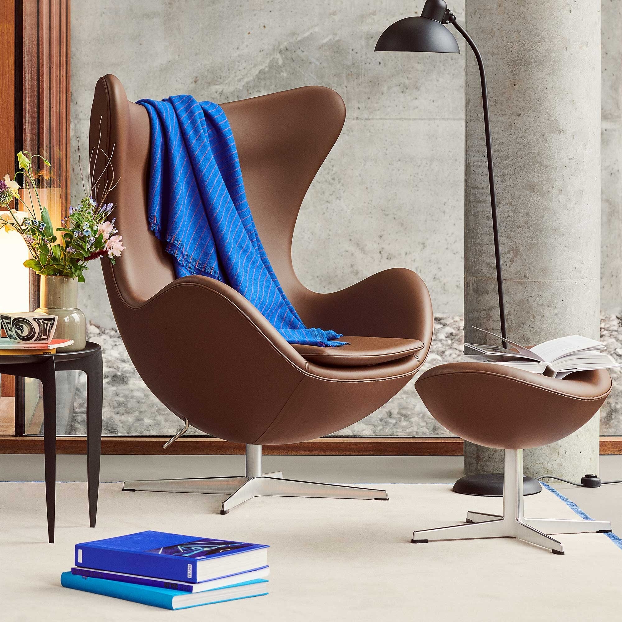 Fritz Hansen Egg Chair Limited Edition, Spectrum Leather/Cinnamon