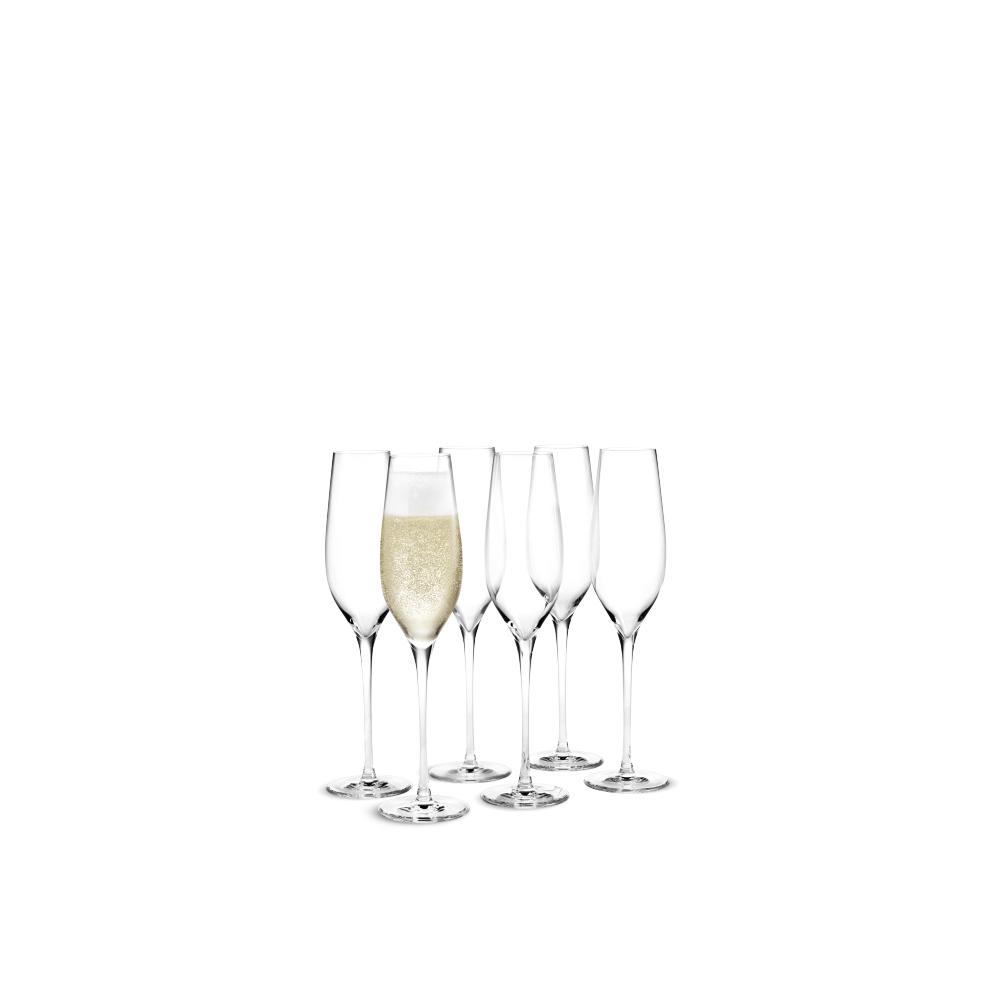 Holmegaard Cabernet Champagne Glass, 6 stk.