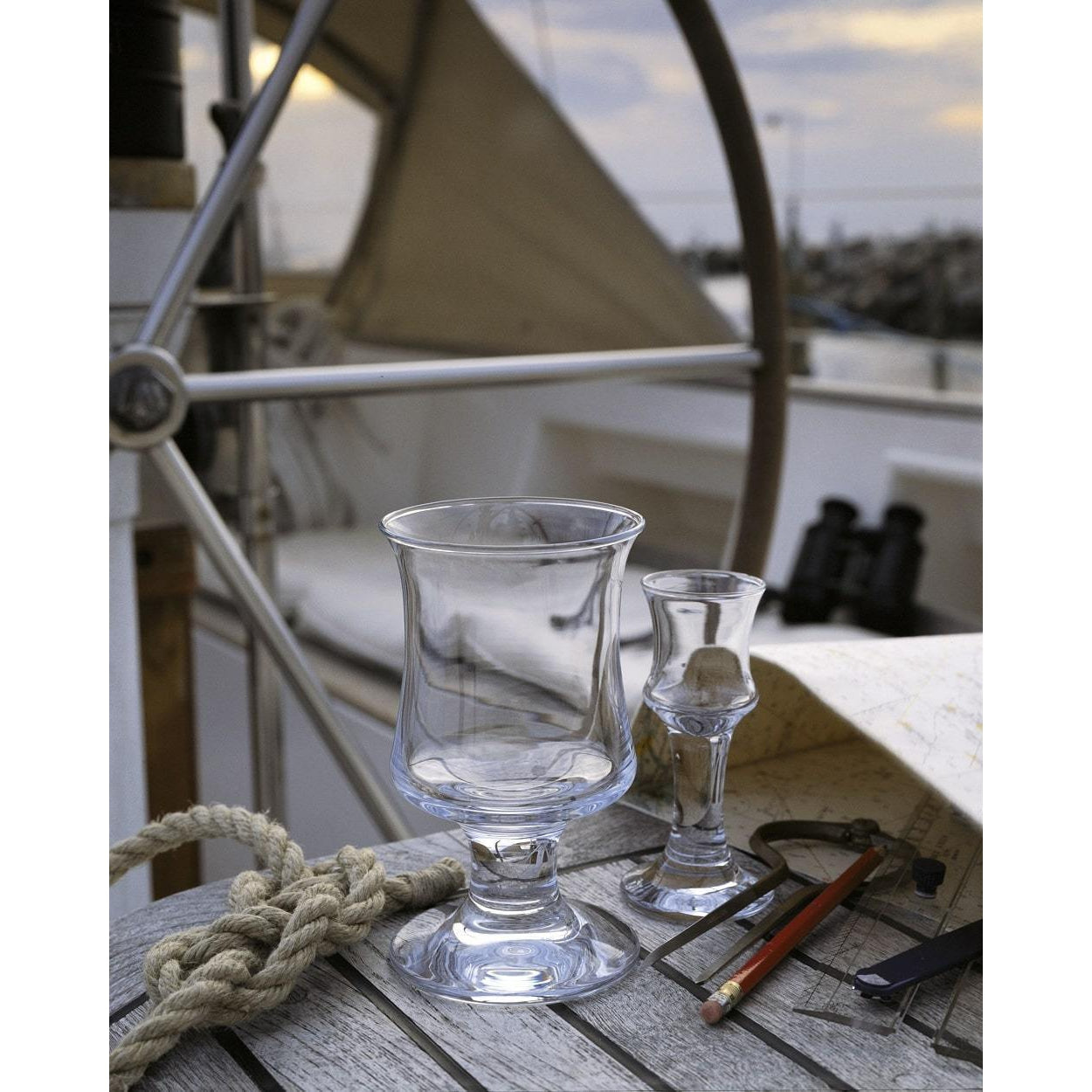 Holmegaard Skip glass hvit vinglass