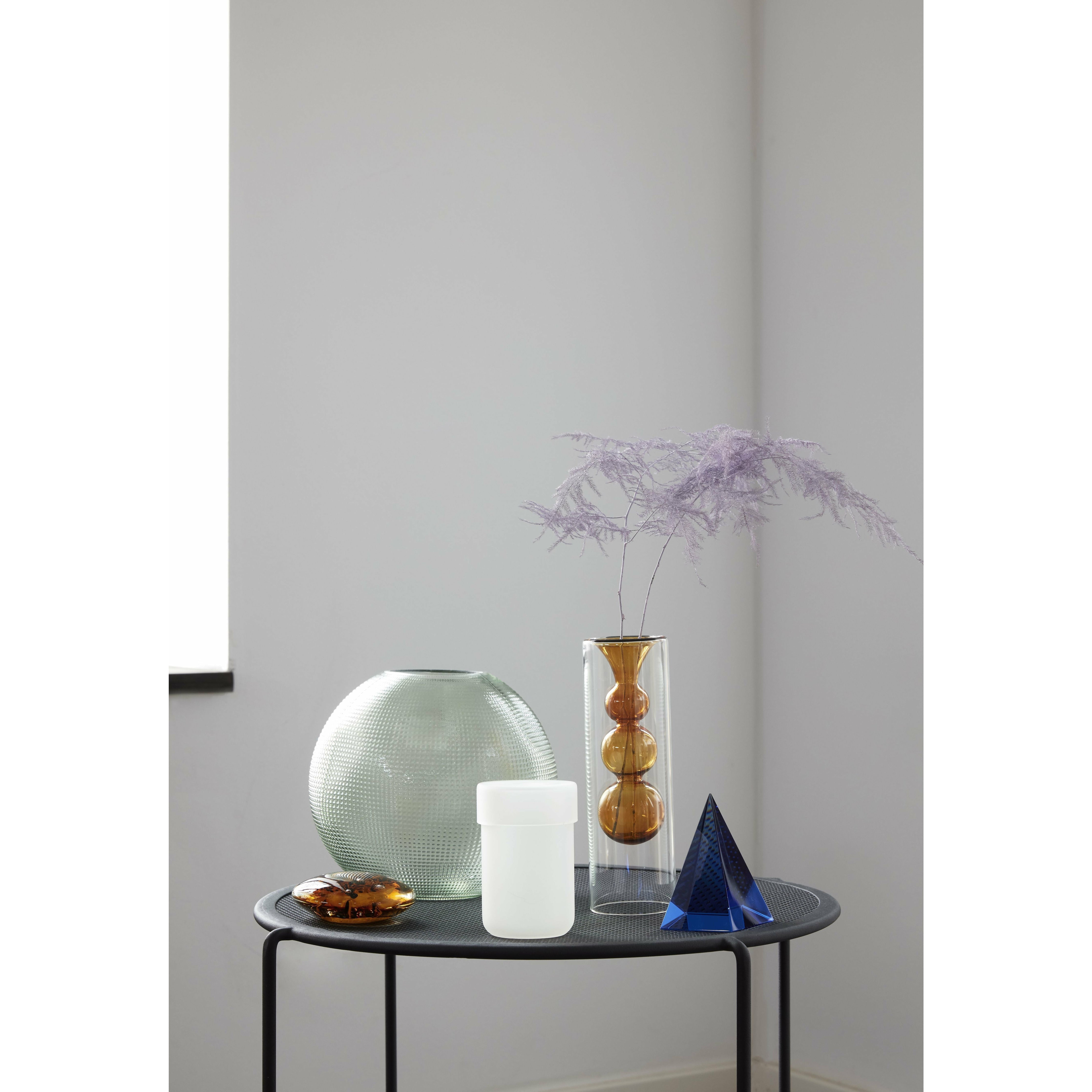Hübsch Play Vase Glas Ravgul/Blå/Lyserød Sæt med 3, 7x23 Cm