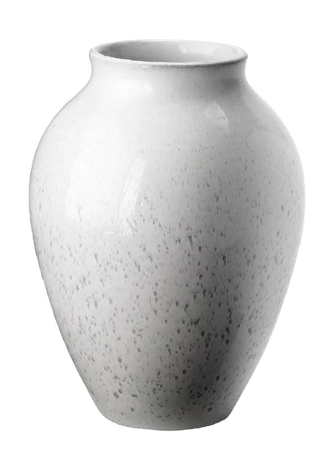 Knabstrup Keramik Vase H 20 cm, Hvid/Grå