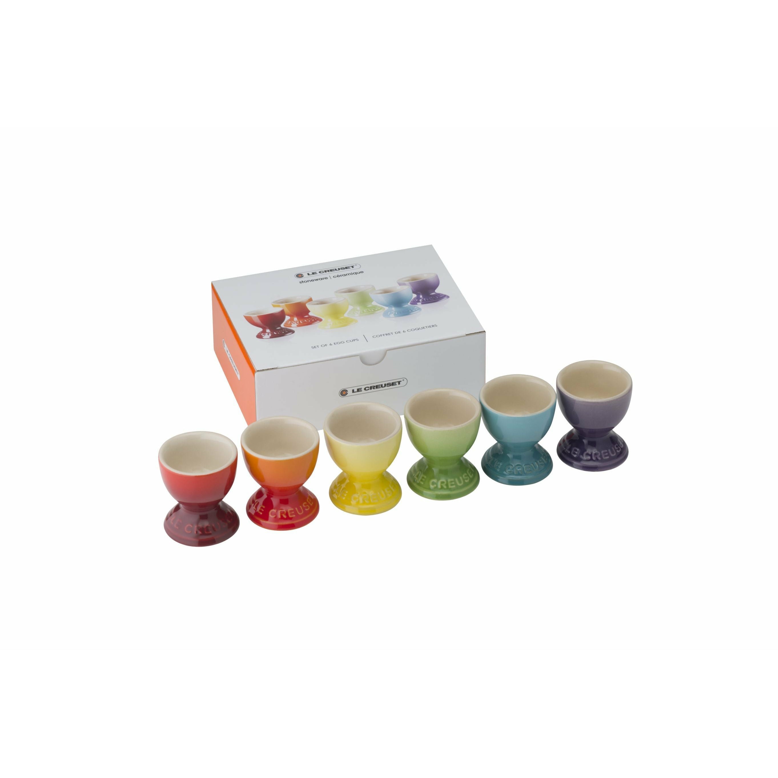 Le Creuset Rainbow Collection Sæt med 6 Æggebægere, Farverig