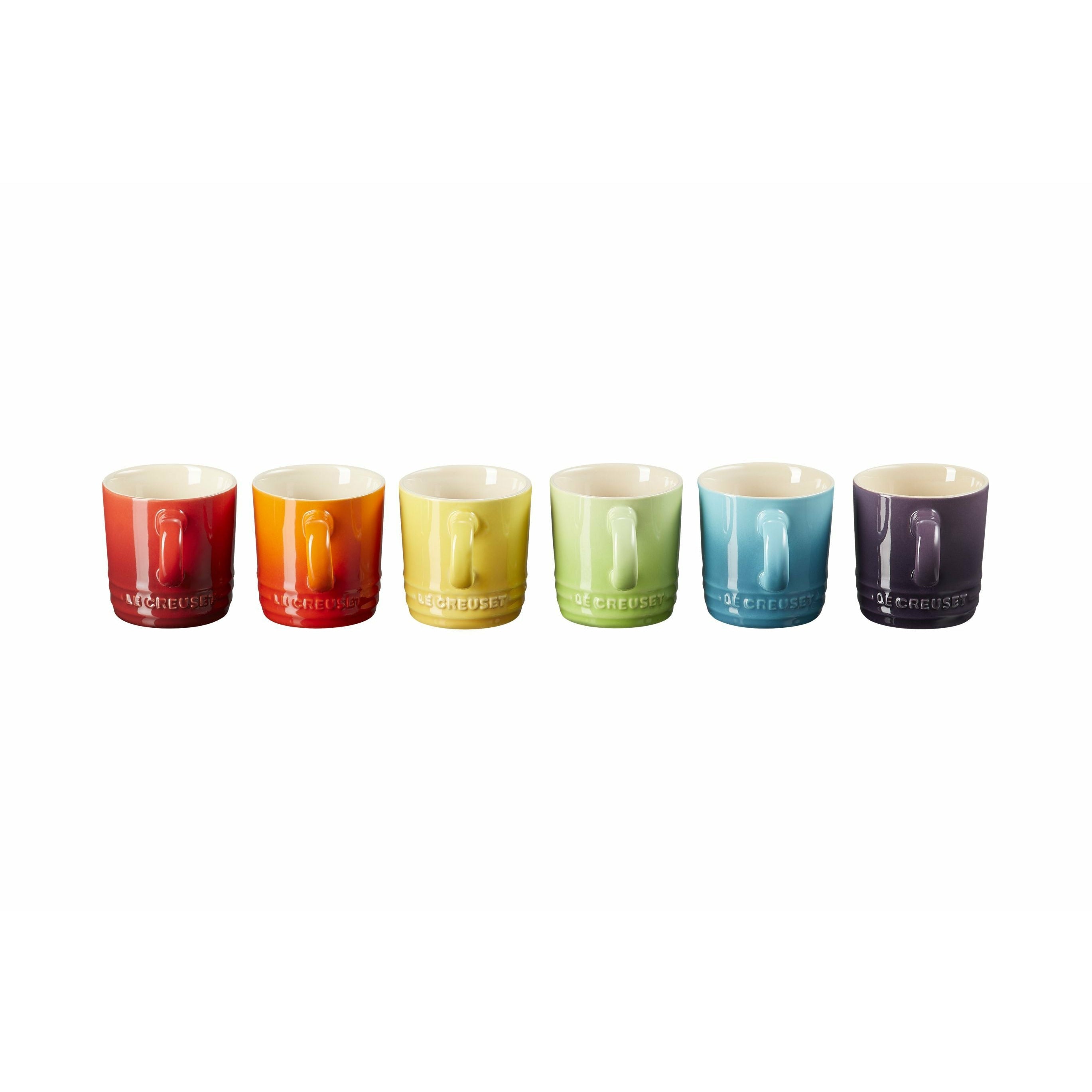 Le Creuset Rainbow Collection Sæt med 6 Espressokopper 100 Ml, Farverig