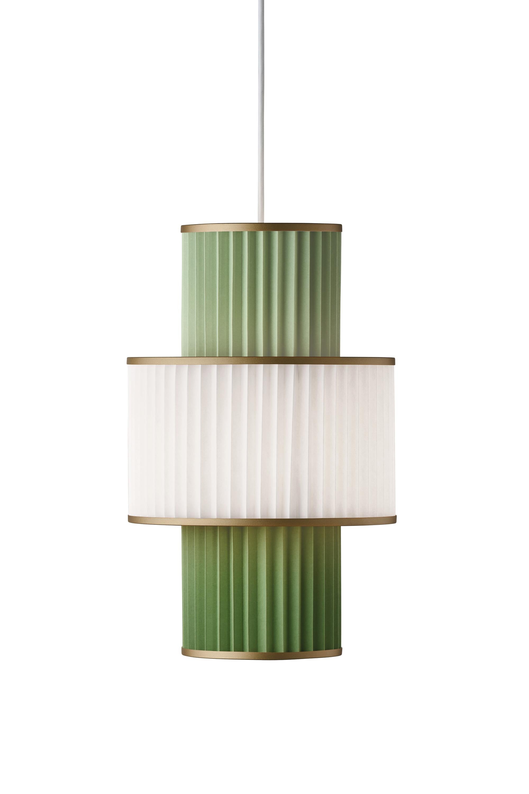 Le Klint Plivello Suspension Lamp Golden/White/Light Green med 3 nuancer (S M S)