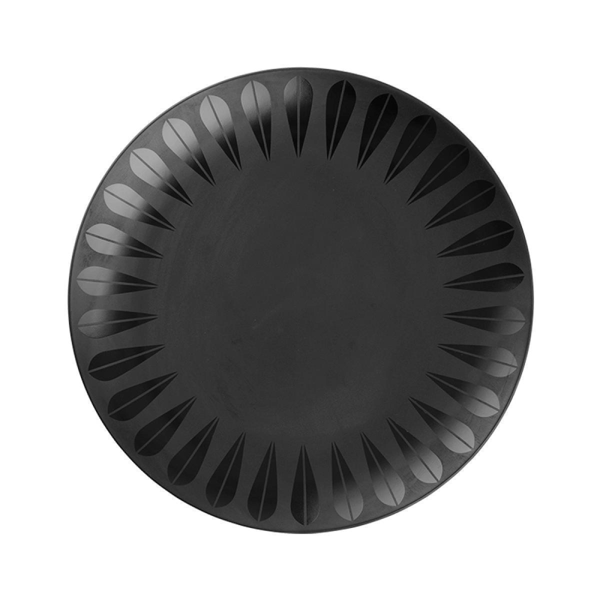 Lucie Kaas Arne Clausen Lotus Plate Black, 28cm
