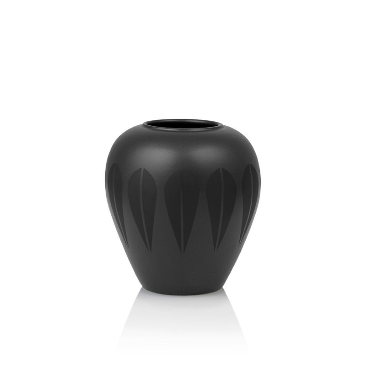Lucie Kaas Arne Clausen Ceramic Vase Black, 17cm