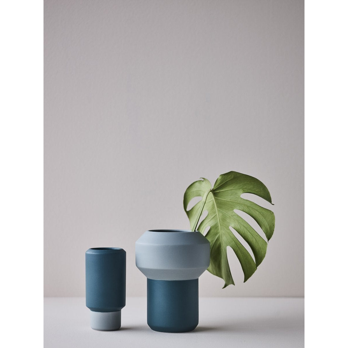Lucie Kaas Fumario Vase Blue/Mint, 16,5cm
