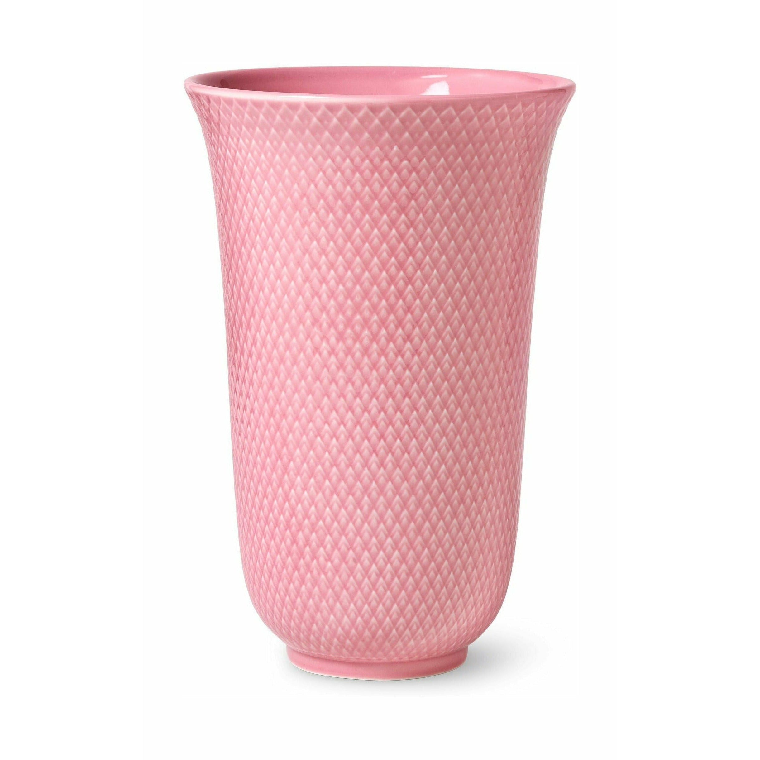 Lyngby Porcelæn Rhombe Color Vase 20 Cm, Rosa