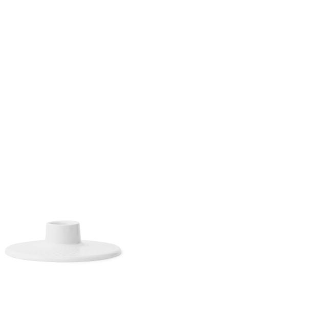 Lyngby Porcelæn Rhombe Kronelysestage 10,5 cm, Hvid