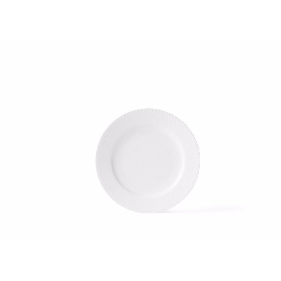 Lyngby Porcelæn Rhombe lunsjplate hvit, 21 cm