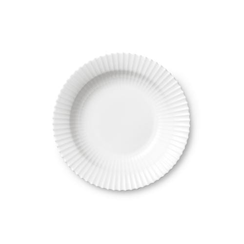 Lyngby Dyp plate klar hvit, Ø 21 cm