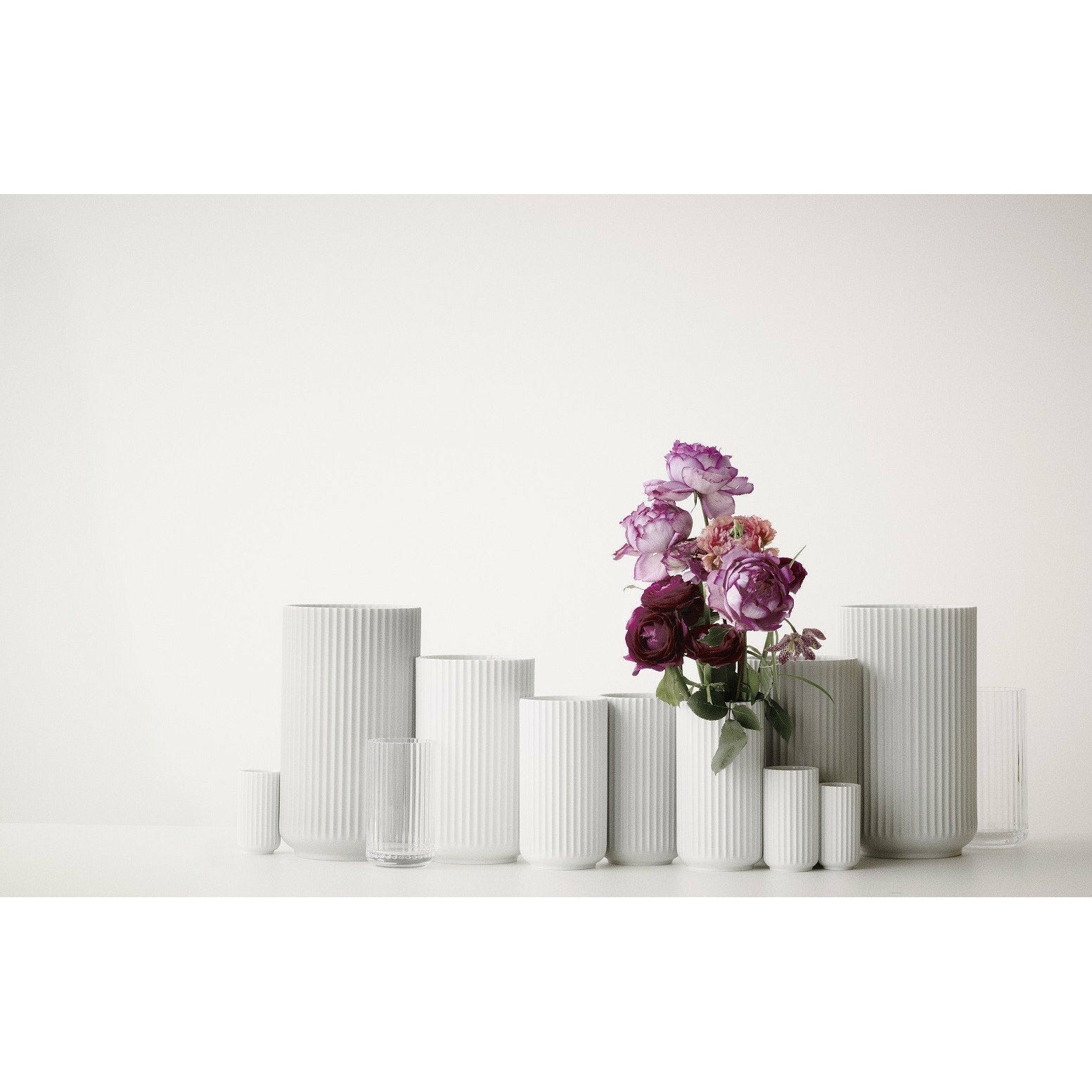 Lyngby Porcelæn Vase hvit, 10,5 cm