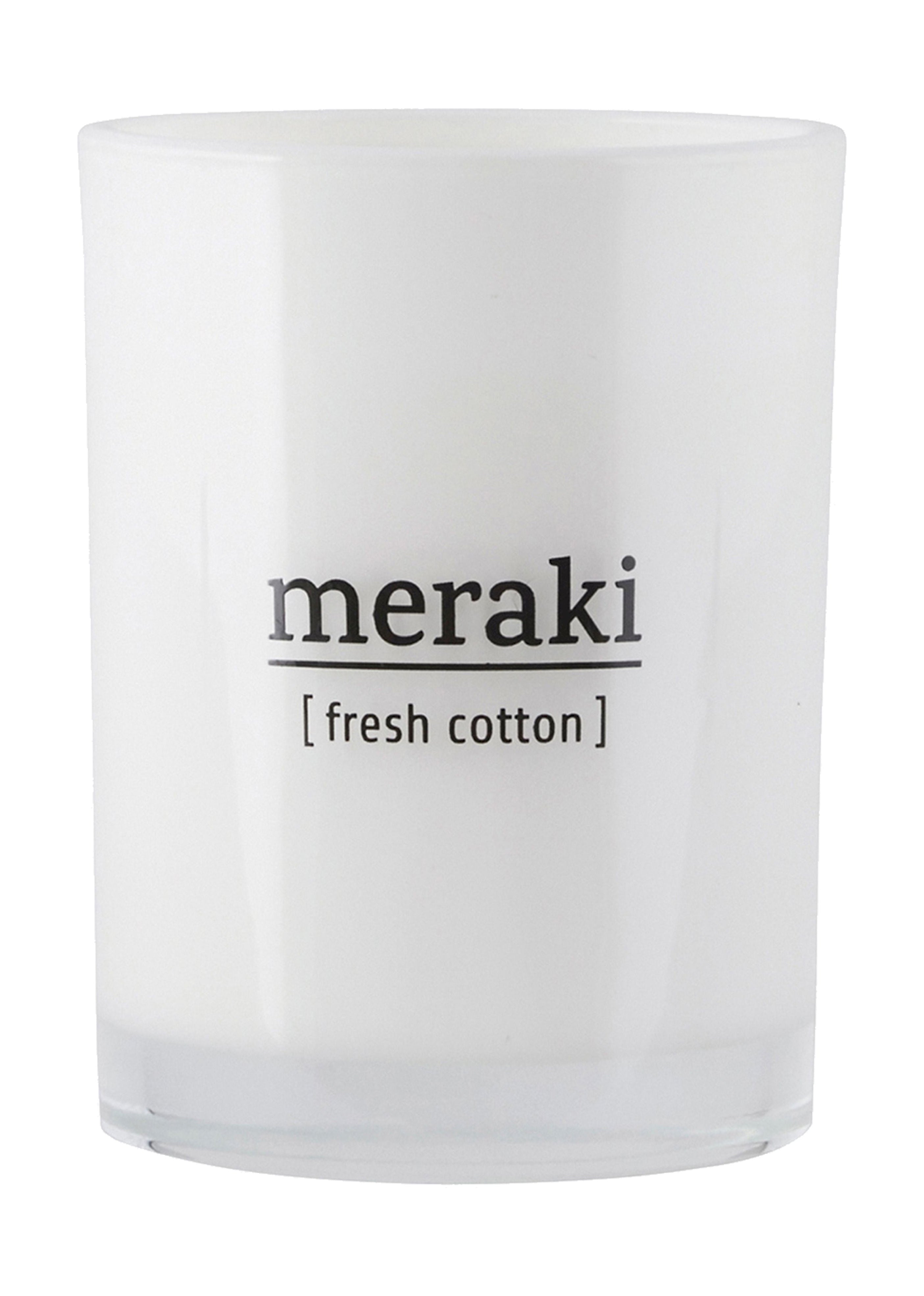 Meraki Duftlys H10,5 cm, Fresh Cotton