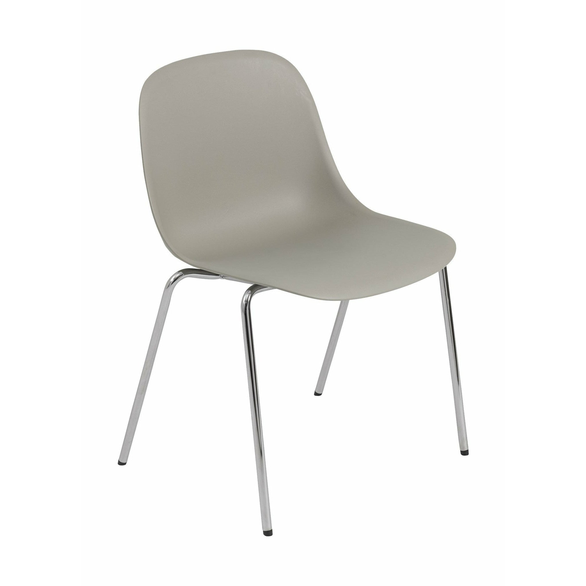 Muuto Fiber Side Chair (Recycled) A-Base, Grå/Chrome