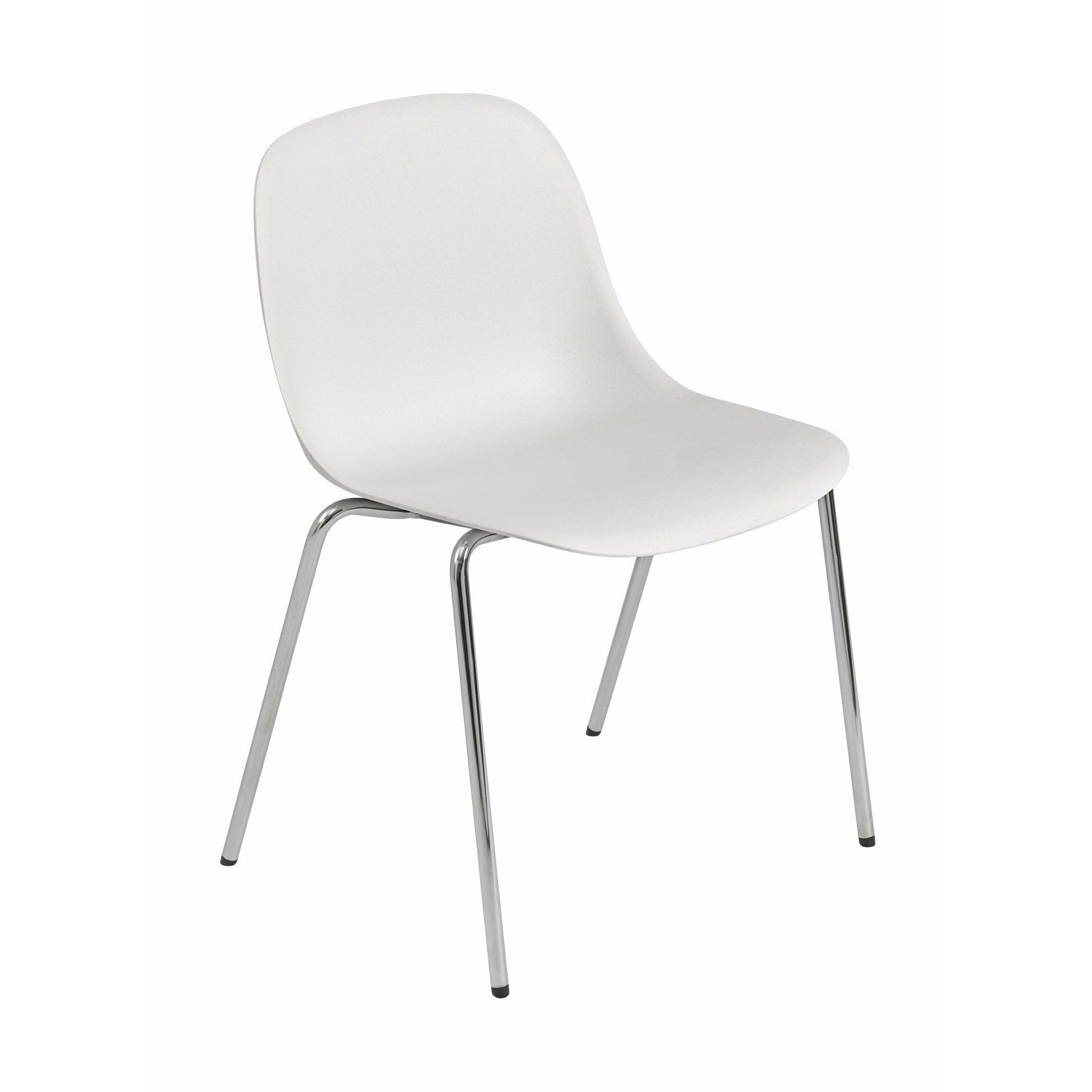 Muuto Fiber Side Chair (Recycled) A-Base, Natur Hvid/Chrome