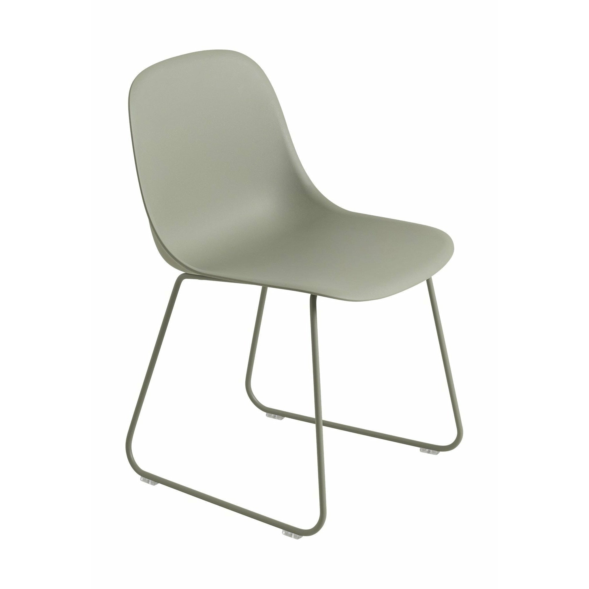 Muuto Fiber Side Chair (Recycled) Slæde Base, Grøn/Grøn
