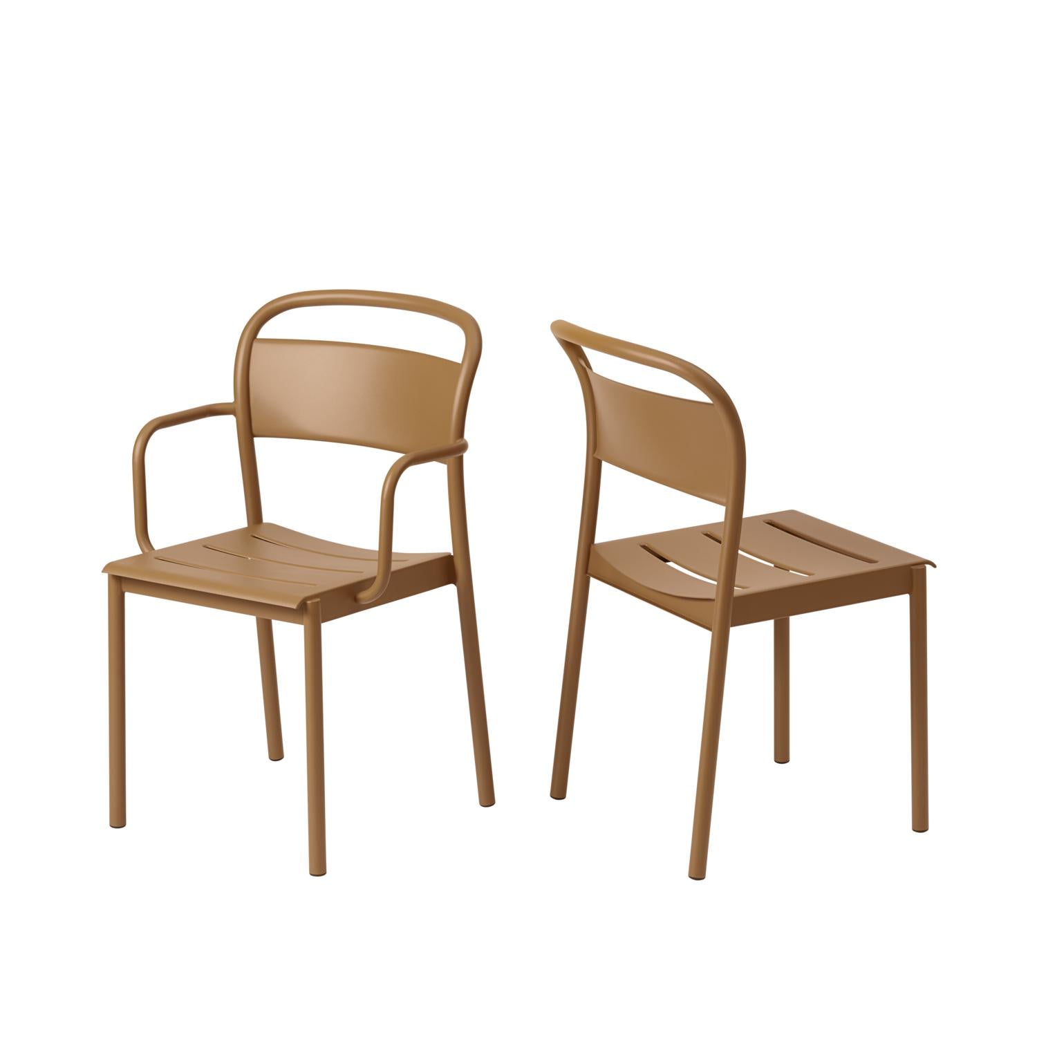 Muuto Linear Steel Side Chair, Brandt Orange