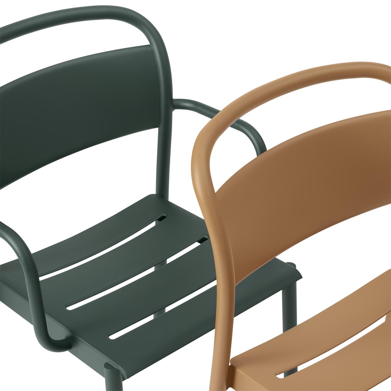 Muuto Linear Steel Side Chair, Brandt Orange
