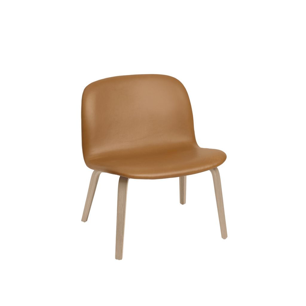 Muuto Visu Lounge Chair Træben, Eg/Cognac Refine Læder