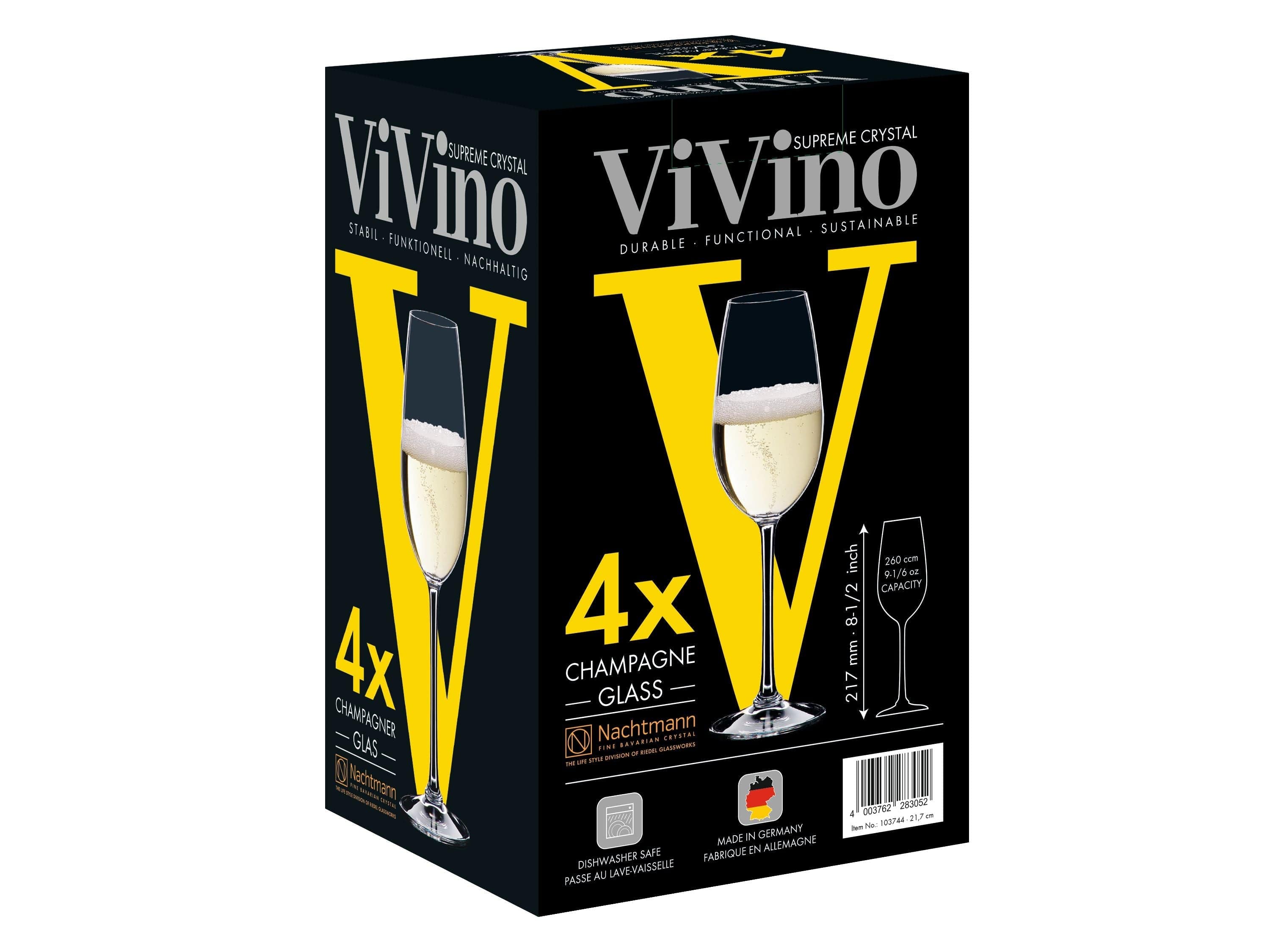 Nachtmann ViVino Champagneglas 260 ml, 4 Stk.