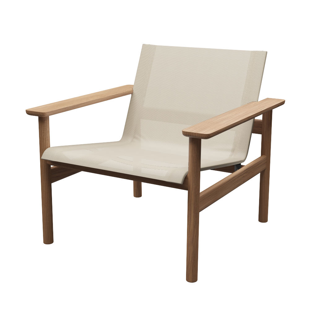 Fritz Hansen Pelagus Utendørs Loungestol Teak/Sand 