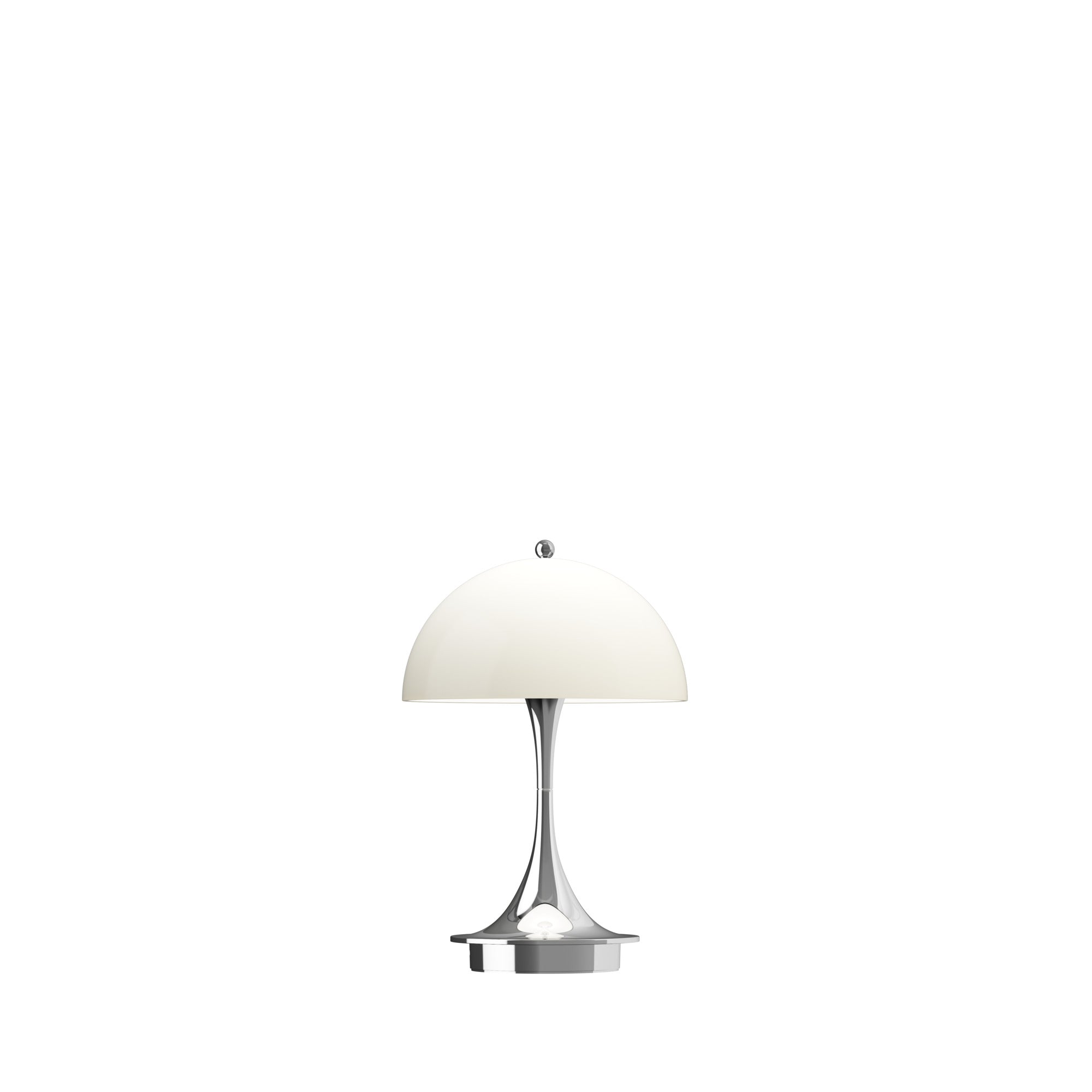 Panthella 160 Portable Table Lamp, Chrome Opal Beige