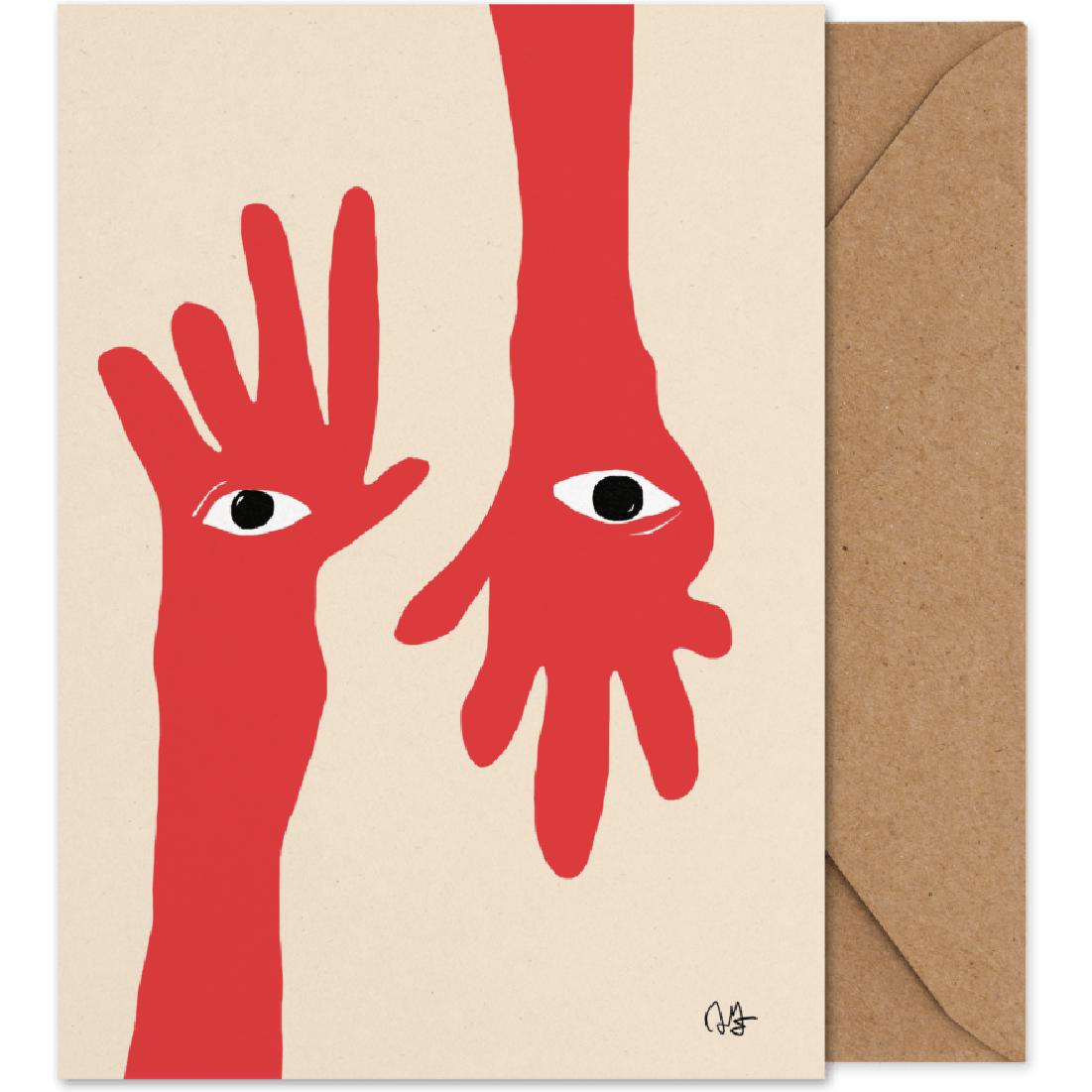 Paper Collective Hamsa Hands Art Card