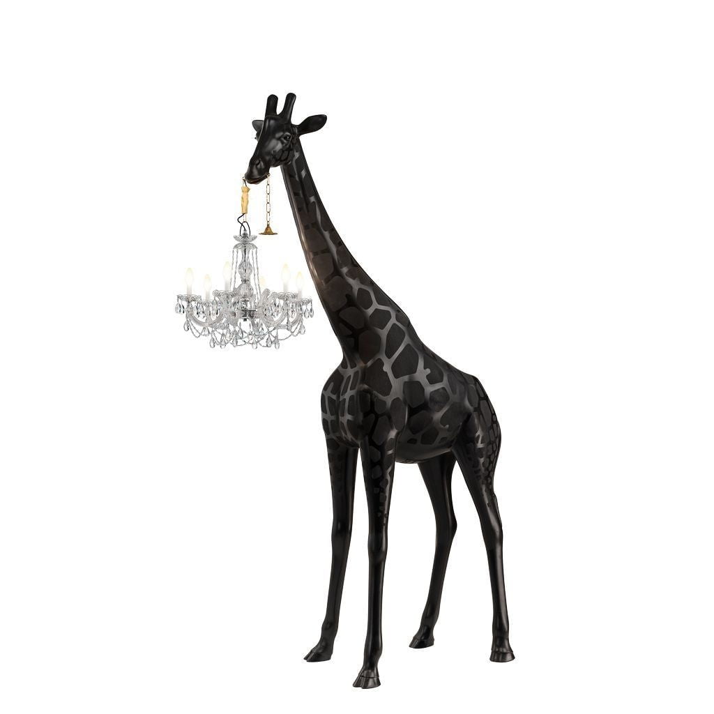 Qeeboo Giraffe in Love Outdoor Gulvlampe H 2.65m, Sort